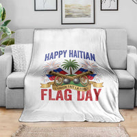 Happy Haitian Flag Day Celebration Graphic Throw Blanket May 18 National Pride Haiti Heritage