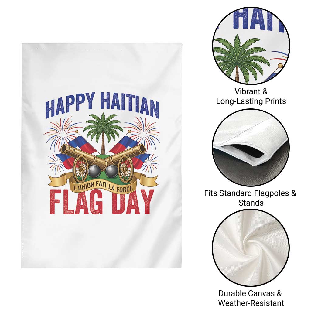 Happy Haitian Flag Day Celebration Graphic Garden Flag May 18 National Pride Haiti Heritage