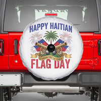 Happy Haitian Flag Day Celebration Graphic Spare Tire Cover May 18 National Pride Haiti Heritage