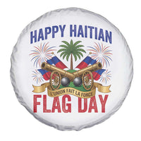 Happy Haitian Flag Day Celebration Graphic Spare Tire Cover May 18 National Pride Haiti Heritage