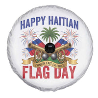 Happy Haitian Flag Day Celebration Graphic Spare Tire Cover May 18 National Pride Haiti Heritage