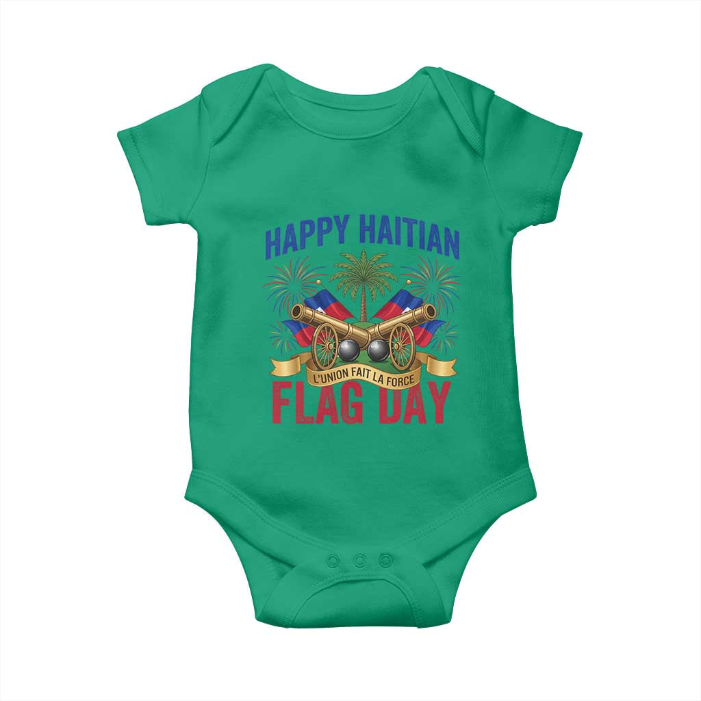 Happy Haitian Flag Day Celebration Graphic Baby Onesie May 18 National Pride Haiti Heritage