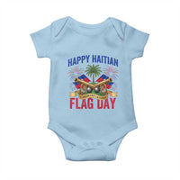 Happy Haitian Flag Day Celebration Graphic Baby Onesie May 18 National Pride Haiti Heritage
