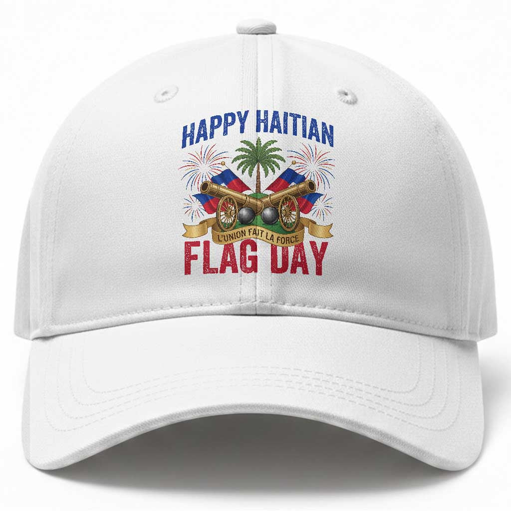 Happy Haitian Flag Day Celebration Graphic Baseball Cap May 18 National Pride Haiti Heritage