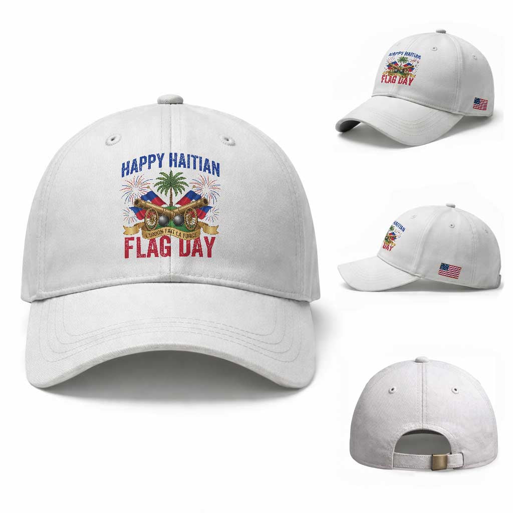 Happy Haitian Flag Day Celebration Graphic Baseball Cap May 18 National Pride Haiti Heritage