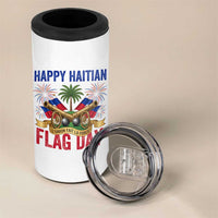 Happy Haitian Flag Day Celebration Graphic 4 in 1 Can Cooler Tumbler May 18 National Pride Haiti Heritage