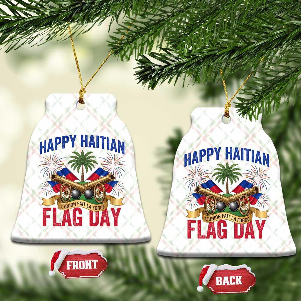 Happy Haitian Flag Day Celebration Graphic Ceramic Ornament May 18 National Pride Haiti Heritage