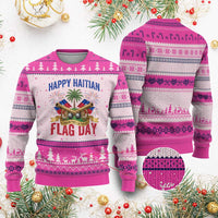 Happy Haitian Flag Day Celebration Graphic Ugly Christmas Sweater May 18 National Pride Haiti Heritage