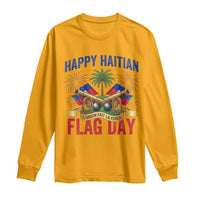 Happy Haitian Flag Day Celebration Graphic Long Sleeve Shirt May 18 National Pride Haiti Heritage