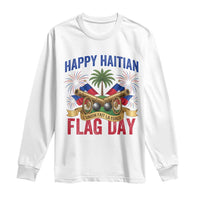 Happy Haitian Flag Day Celebration Graphic Long Sleeve Shirt May 18 National Pride Haiti Heritage