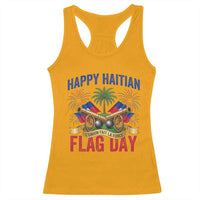 Happy Haitian Flag Day Celebration Graphic Racerback Tank Top May 18 National Pride Haiti Heritage