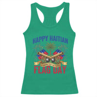 Happy Haitian Flag Day Celebration Graphic Racerback Tank Top May 18 National Pride Haiti Heritage