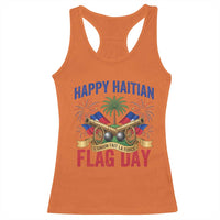 Happy Haitian Flag Day Celebration Graphic Racerback Tank Top May 18 National Pride Haiti Heritage