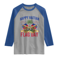 Happy Haitian Flag Day Celebration Graphic Raglan Shirt May 18 National Pride Haiti Heritage