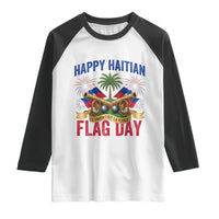 Happy Haitian Flag Day Celebration Graphic Raglan Shirt May 18 National Pride Haiti Heritage