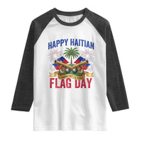 Happy Haitian Flag Day Celebration Graphic Raglan Shirt May 18 National Pride Haiti Heritage