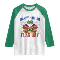 Happy Haitian Flag Day Celebration Graphic Raglan Shirt May 18 National Pride Haiti Heritage