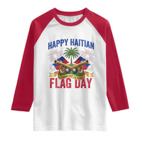 Happy Haitian Flag Day Celebration Graphic Raglan Shirt May 18 National Pride Haiti Heritage