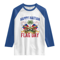 Happy Haitian Flag Day Celebration Graphic Raglan Shirt May 18 National Pride Haiti Heritage