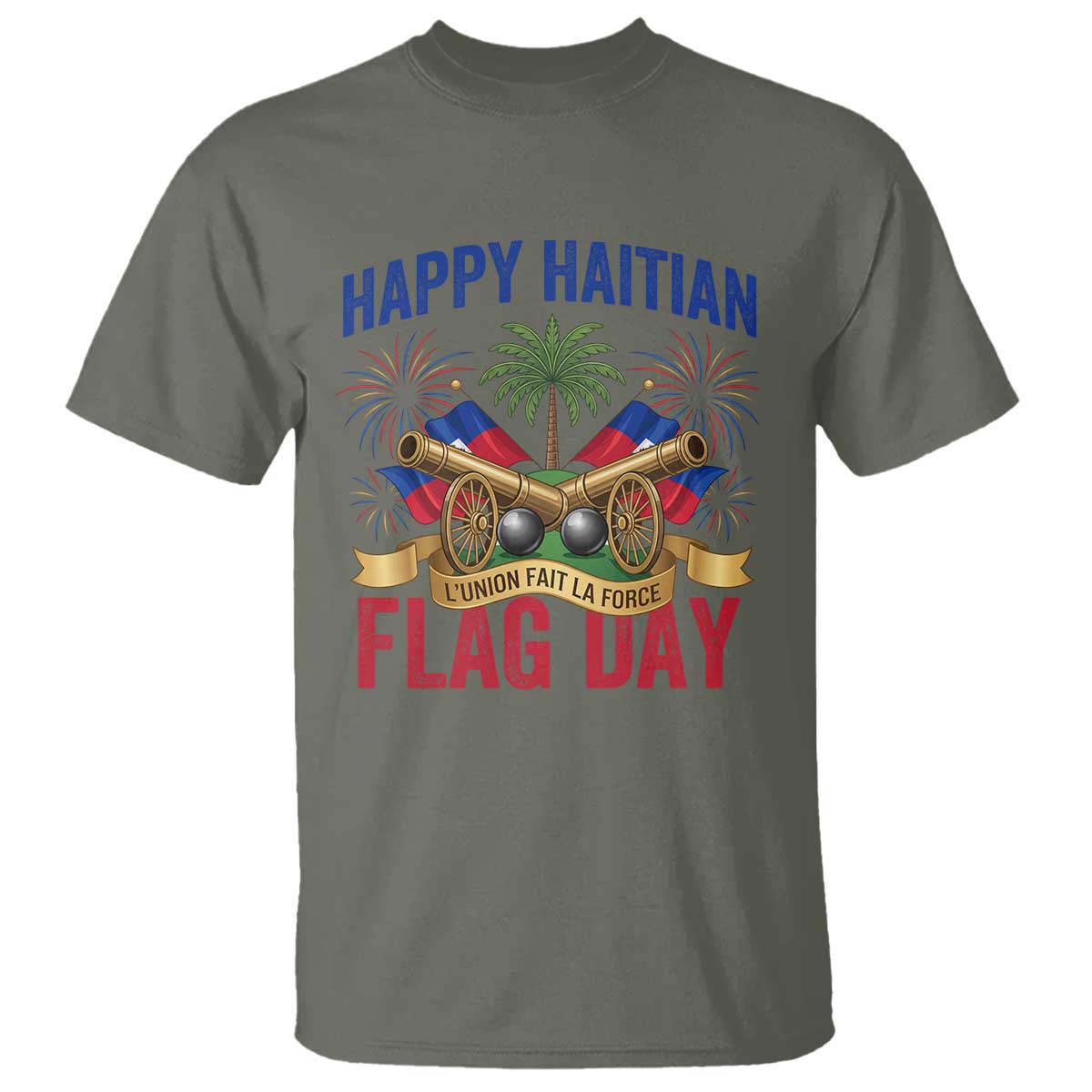 Happy Haitian Flag Day Celebration Graphic T Shirt May 18 National Pride Haiti Heritage