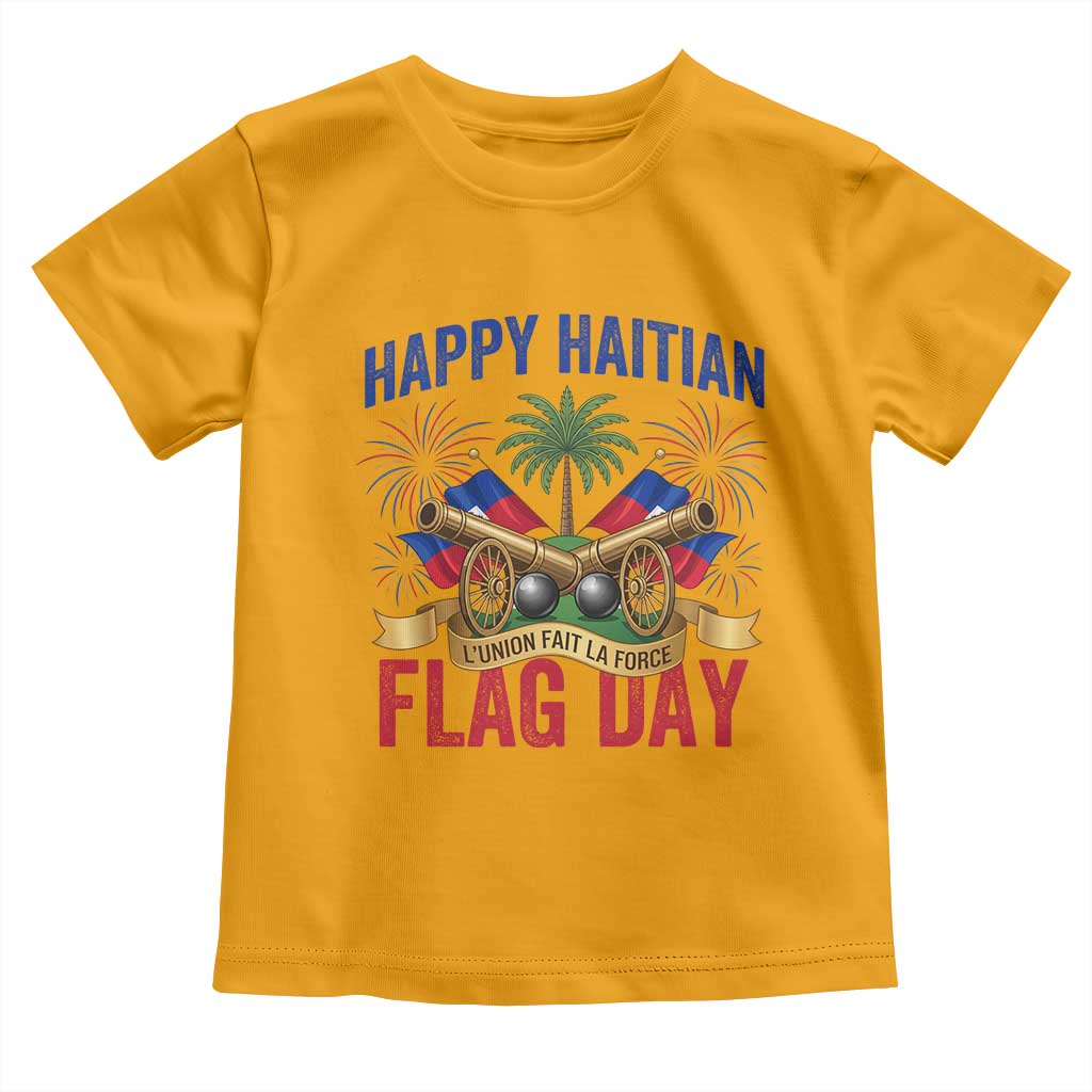 Happy Haitian Flag Day Celebration Graphic Toddler T Shirt May 18 National Pride Haiti Heritage