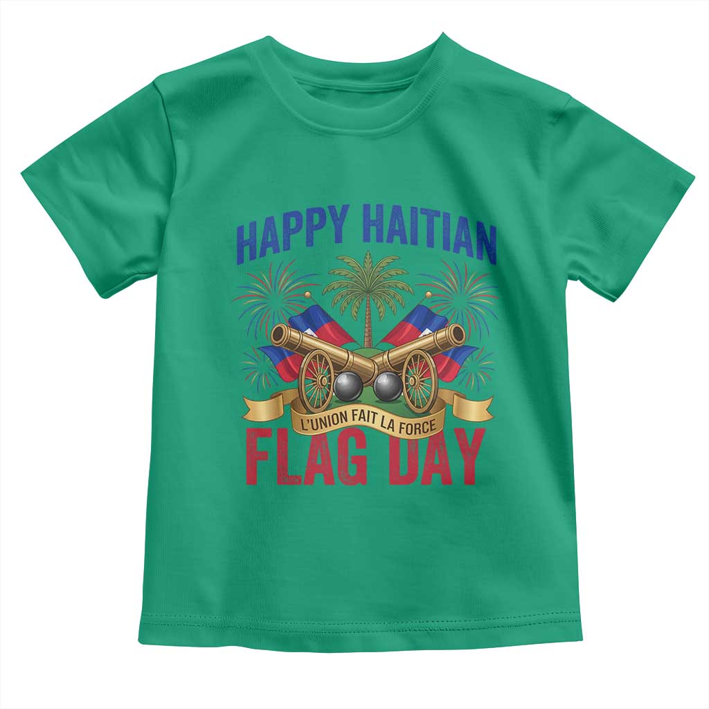 Happy Haitian Flag Day Celebration Graphic Toddler T Shirt May 18 National Pride Haiti Heritage