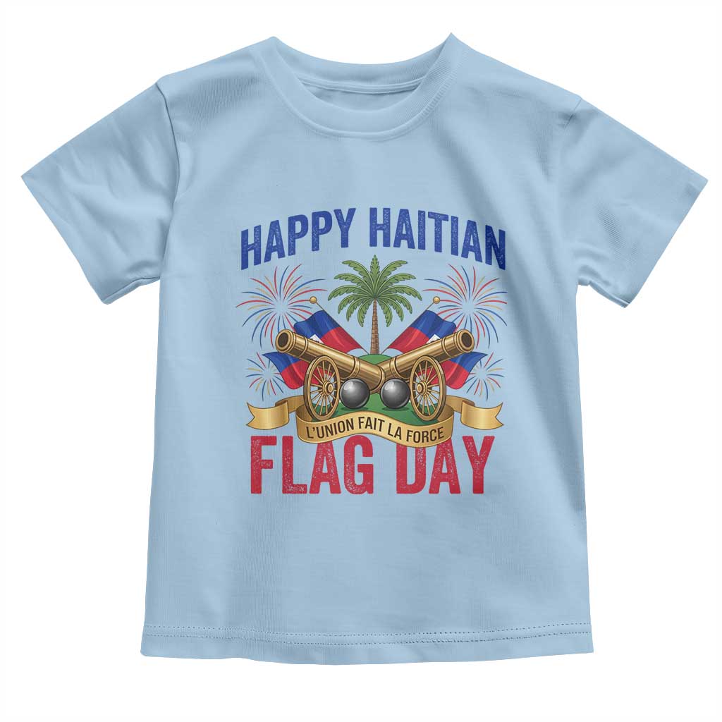 Happy Haitian Flag Day Celebration Graphic Toddler T Shirt May 18 National Pride Haiti Heritage