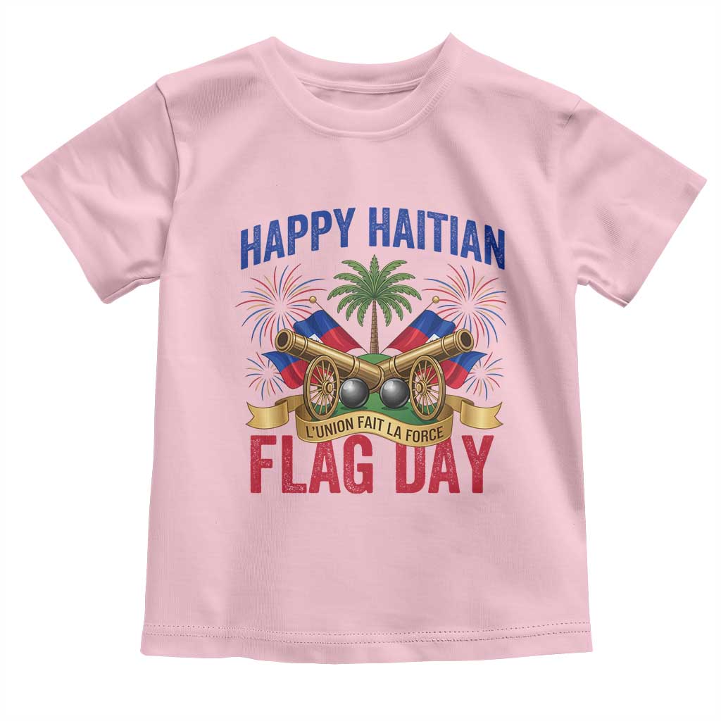 Happy Haitian Flag Day Celebration Graphic Toddler T Shirt May 18 National Pride Haiti Heritage