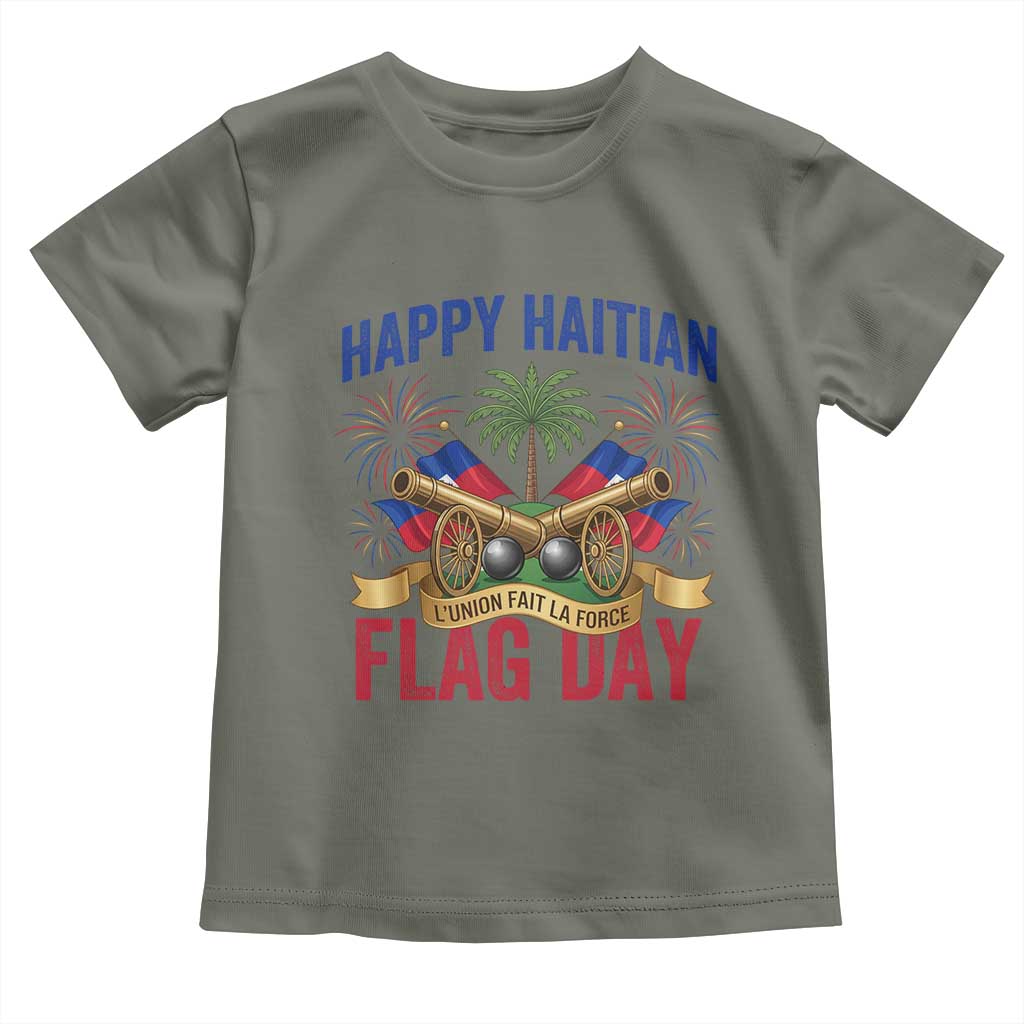 Happy Haitian Flag Day Celebration Graphic Toddler T Shirt May 18 National Pride Haiti Heritage