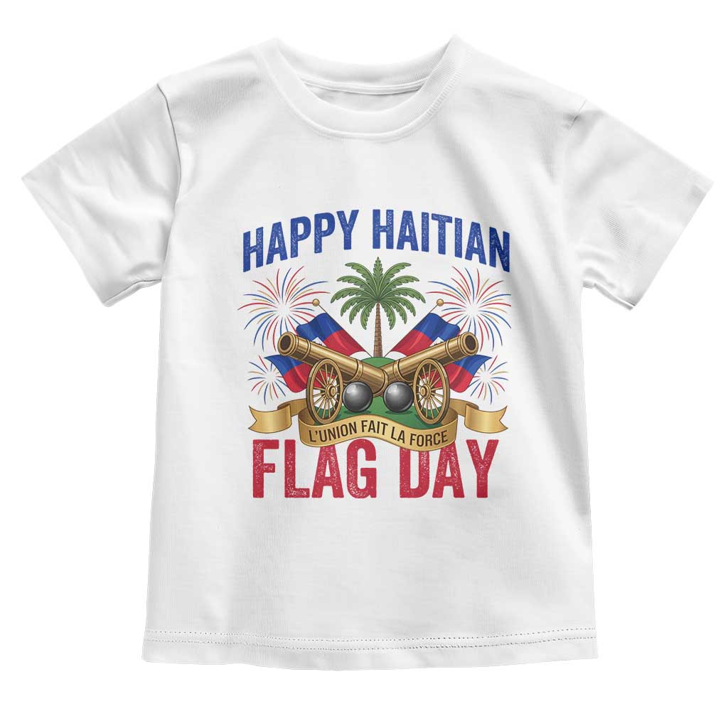 Happy Haitian Flag Day Celebration Graphic Toddler T Shirt May 18 National Pride Haiti Heritage