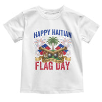 Happy Haitian Flag Day Celebration Graphic Toddler T Shirt May 18 National Pride Haiti Heritage