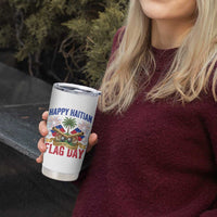 Happy Haitian Flag Day Celebration Graphic Tumbler Cup May 18 National Pride Haiti Heritage