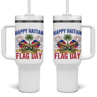 Happy Haitian Flag Day Celebration Graphic Tumbler With Handle May 18 National Pride Haiti Heritage