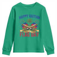 Happy Haitian Flag Day Celebration Graphic Youth Sweatshirt May 18 National Pride Haiti Heritage