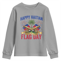 Happy Haitian Flag Day Celebration Graphic Youth Sweatshirt May 18 National Pride Haiti Heritage