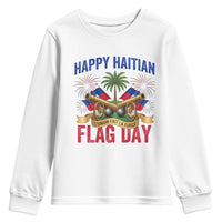 Happy Haitian Flag Day Celebration Graphic Youth Sweatshirt May 18 National Pride Haiti Heritage