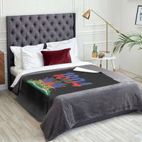 Haiti 1804 Independence Year Graphic Throw Blanket Haitian Pride Coat of Arms National Heritage