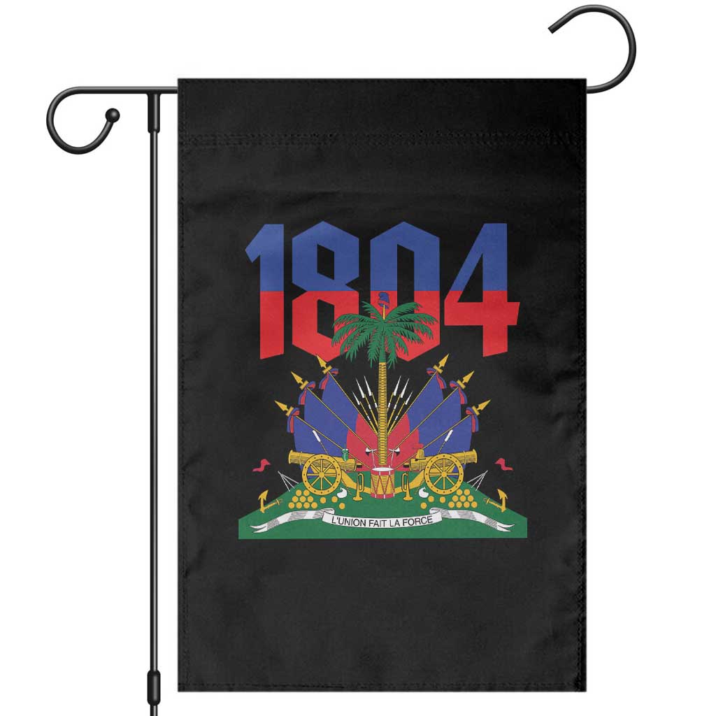 Haiti 1804 Independence Year Graphic Garden Flag Haitian Pride Coat of Arms National Heritage