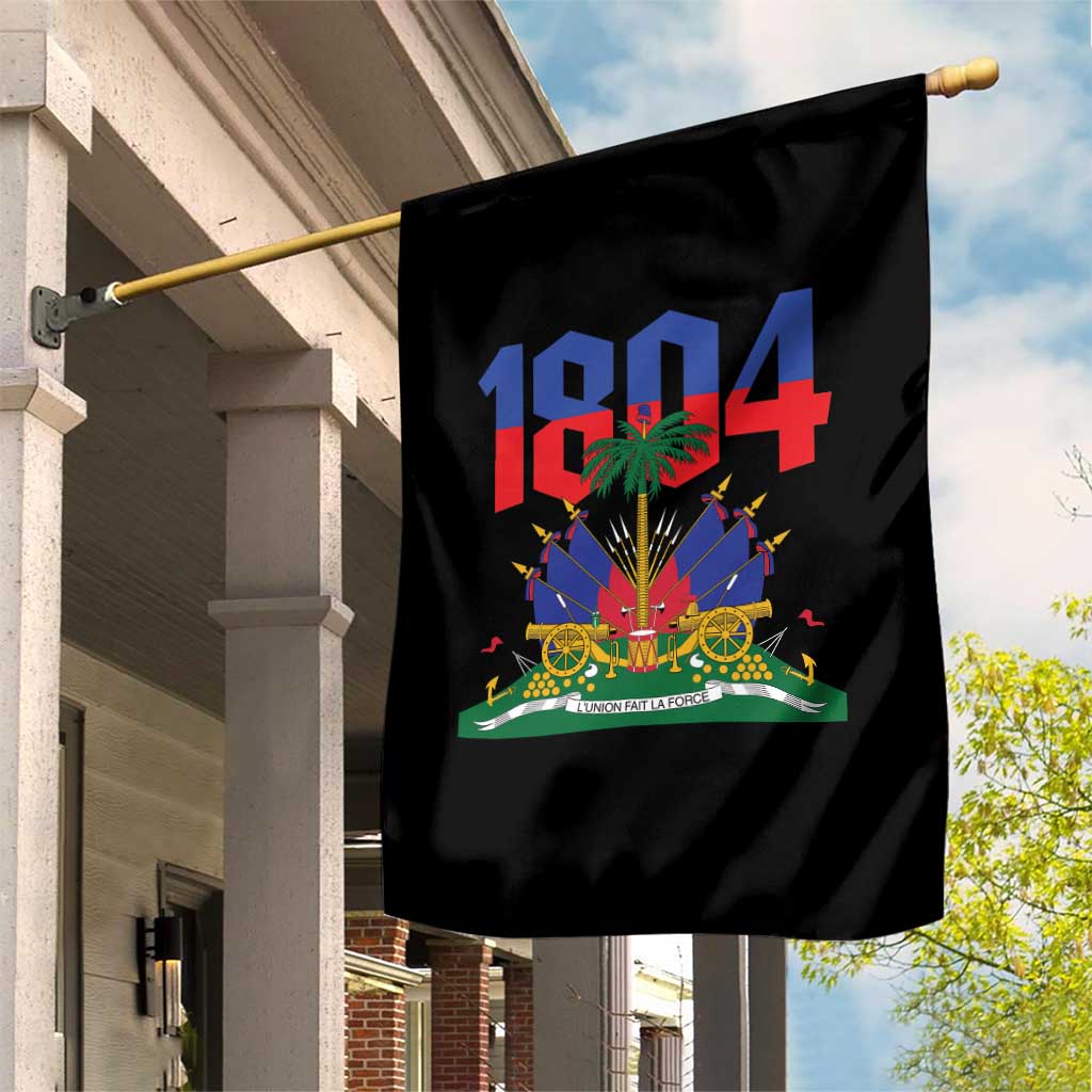 Haiti 1804 Independence Year Graphic Garden Flag Haitian Pride Coat of Arms National Heritage