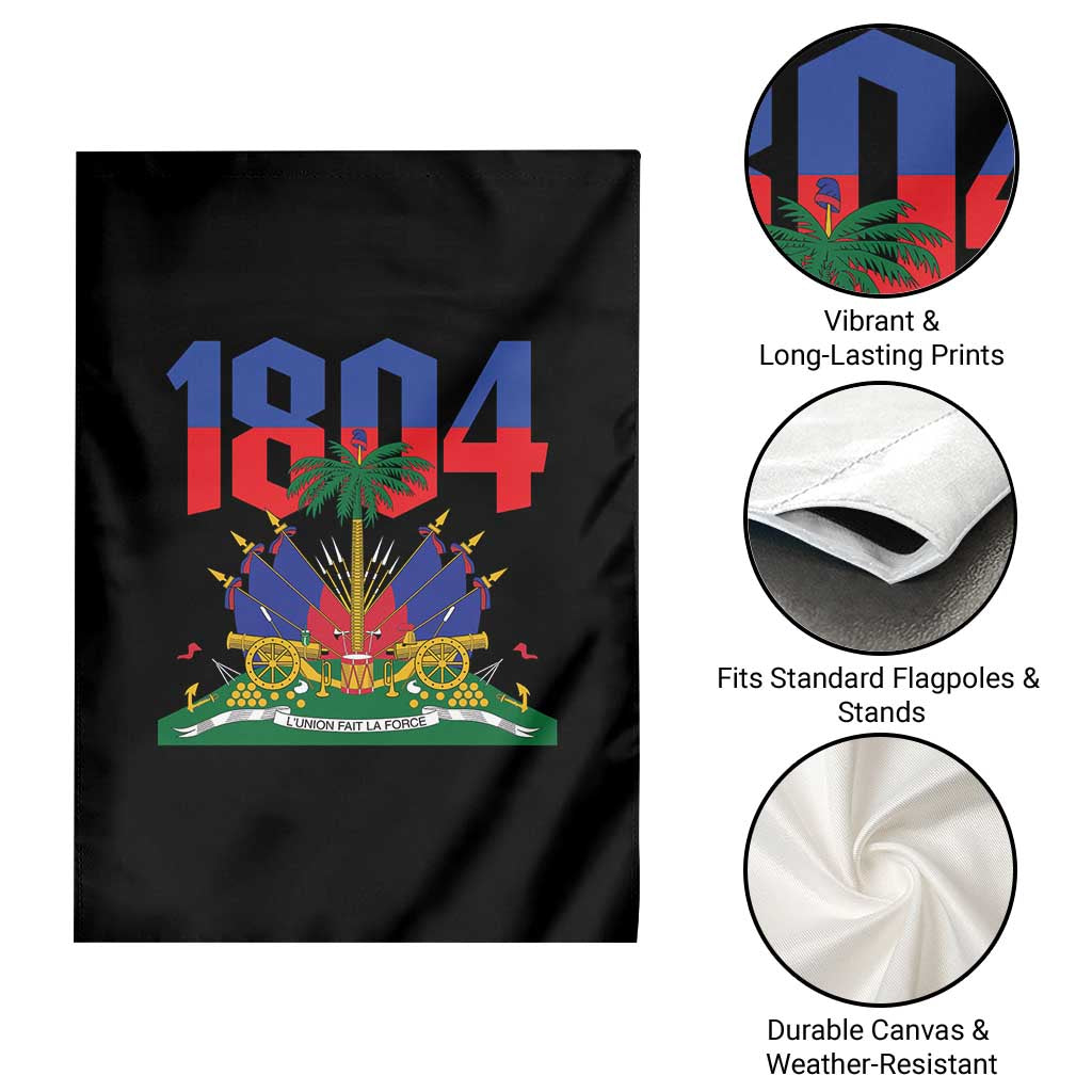 Haiti 1804 Independence Year Graphic Garden Flag Haitian Pride Coat of Arms National Heritage