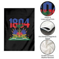 Haiti 1804 Independence Year Graphic Garden Flag Haitian Pride Coat of Arms National Heritage