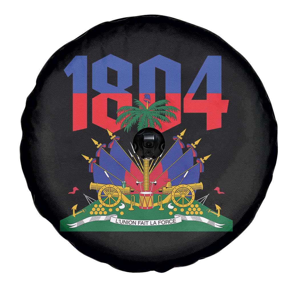 Haiti 1804 Independence Year Graphic Spare Tire Cover Haitian Pride Coat of Arms National Heritage
