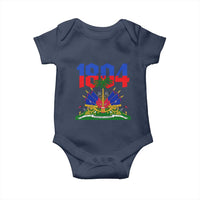 Haiti 1804 Independence Year Graphic Baby Onesie Haitian Pride Coat of Arms National Heritage