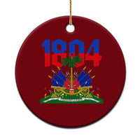 Haiti 1804 Independence Year Graphic Ceramic Ornament Haitian Pride Coat of Arms National Heritage
