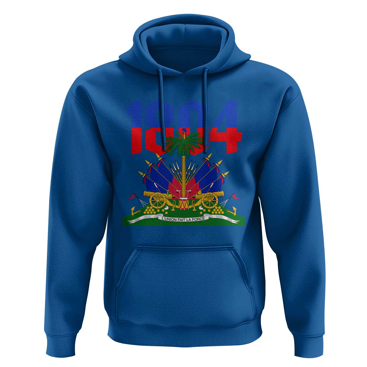 Haiti 1804 Independence Year Graphic Hoodie Haitian Pride Coat of Arms National Heritage