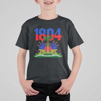 Haiti 1804 Independence Year Graphic T Shirt For Kid Haitian Pride Coat of Arms National Heritage