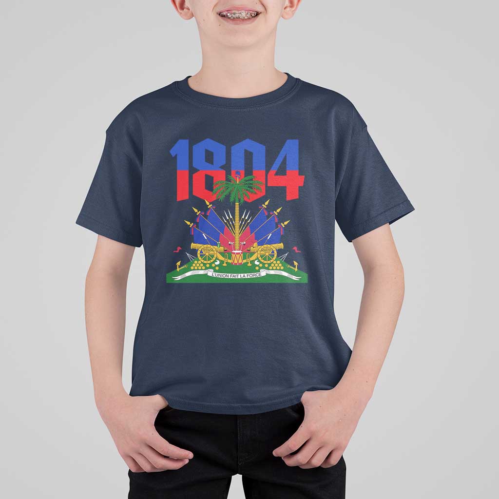 Haiti 1804 Independence Year Graphic T Shirt For Kid Haitian Pride Coat of Arms National Heritage