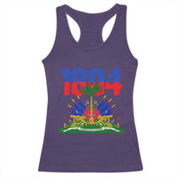 Haiti 1804 Independence Year Graphic Racerback Tank Top Haitian Pride Coat of Arms National Heritage