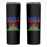 Haiti 1804 Independence Year Graphic Skinny Tumbler Haitian Pride Coat of Arms National Heritage