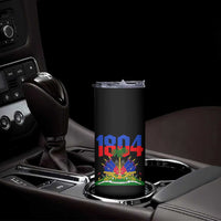 Haiti 1804 Independence Year Graphic Skinny Tumbler Haitian Pride Coat of Arms National Heritage